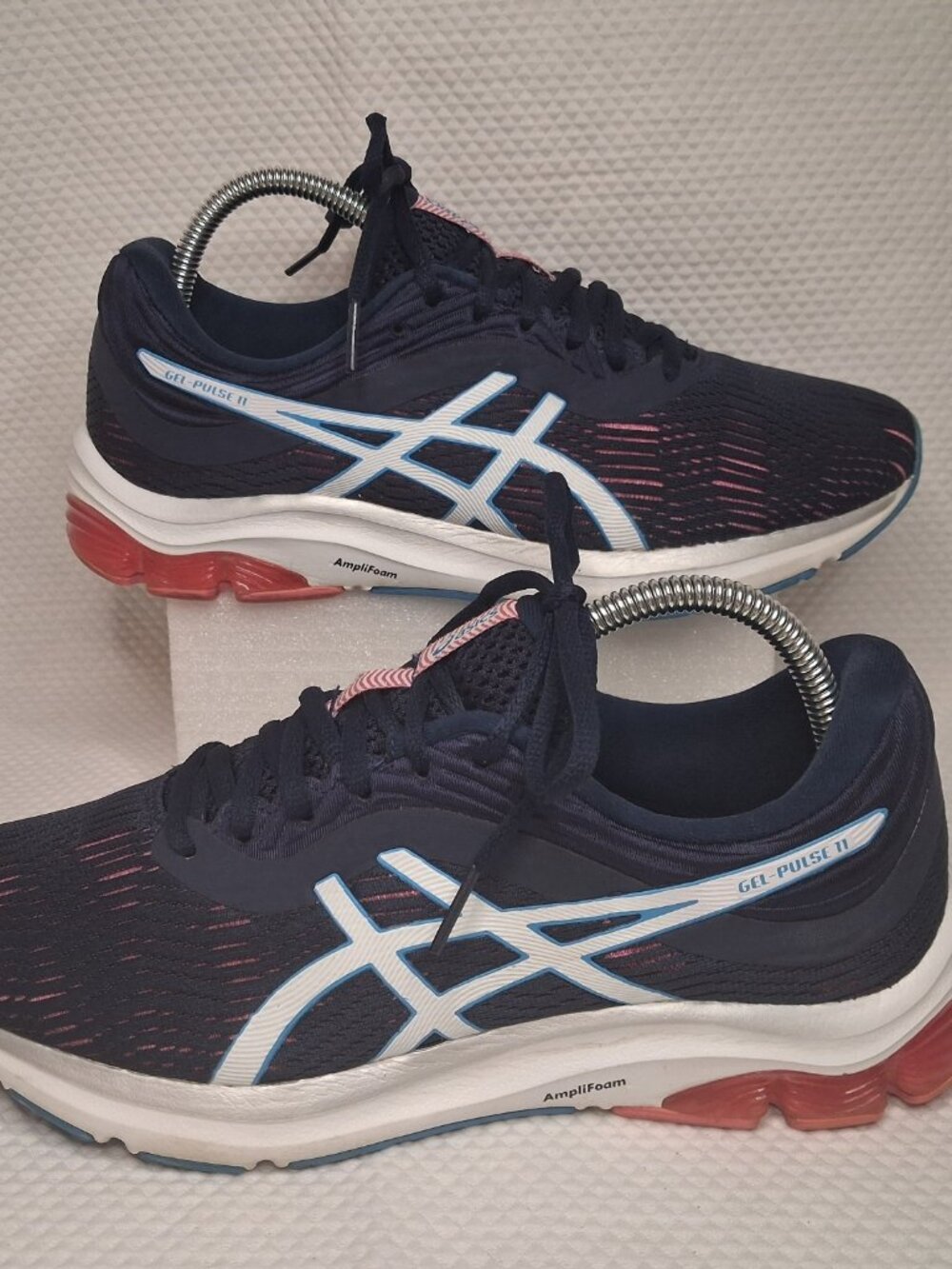 Asics Gel Pulse II Women's Sz 9 Running Shoes Navy Blue/White 1012A467